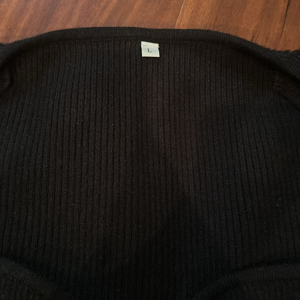 Black Ribbed Sweater - Picture 6 of 6